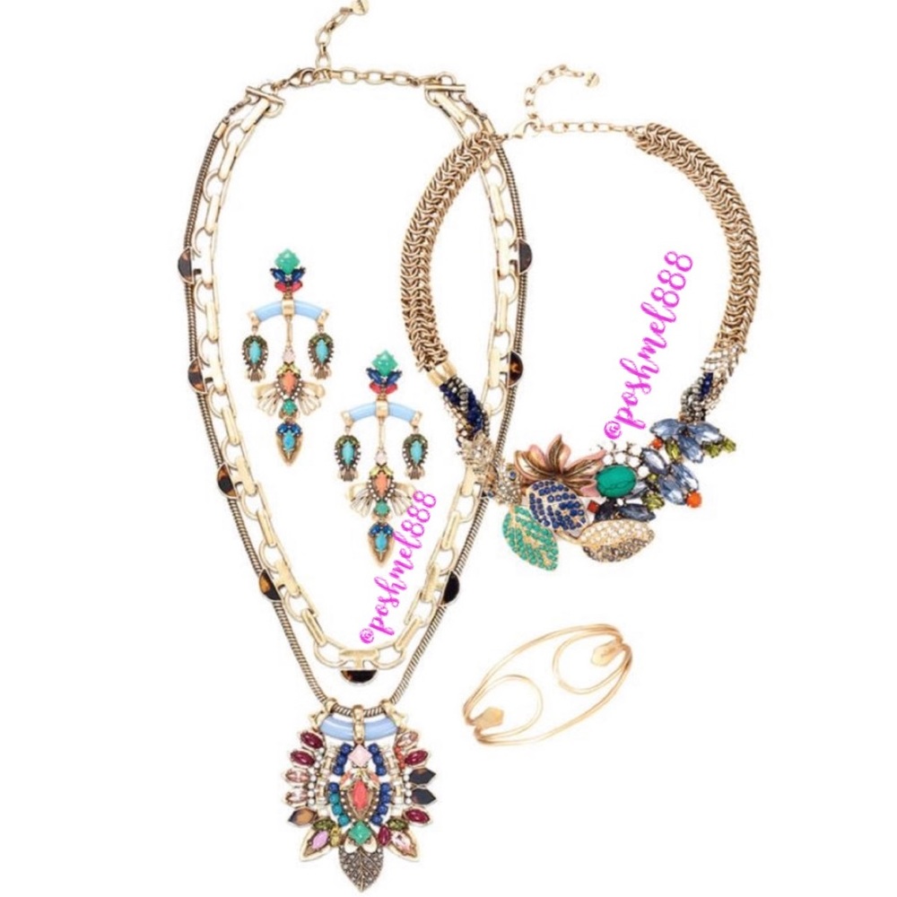 Stella & Dot | Jeweled Crystal🐍🦋🌸[Retired] Collage Statement Necklace